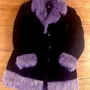 Vintage Purple Faux Fur/Velvet Coat